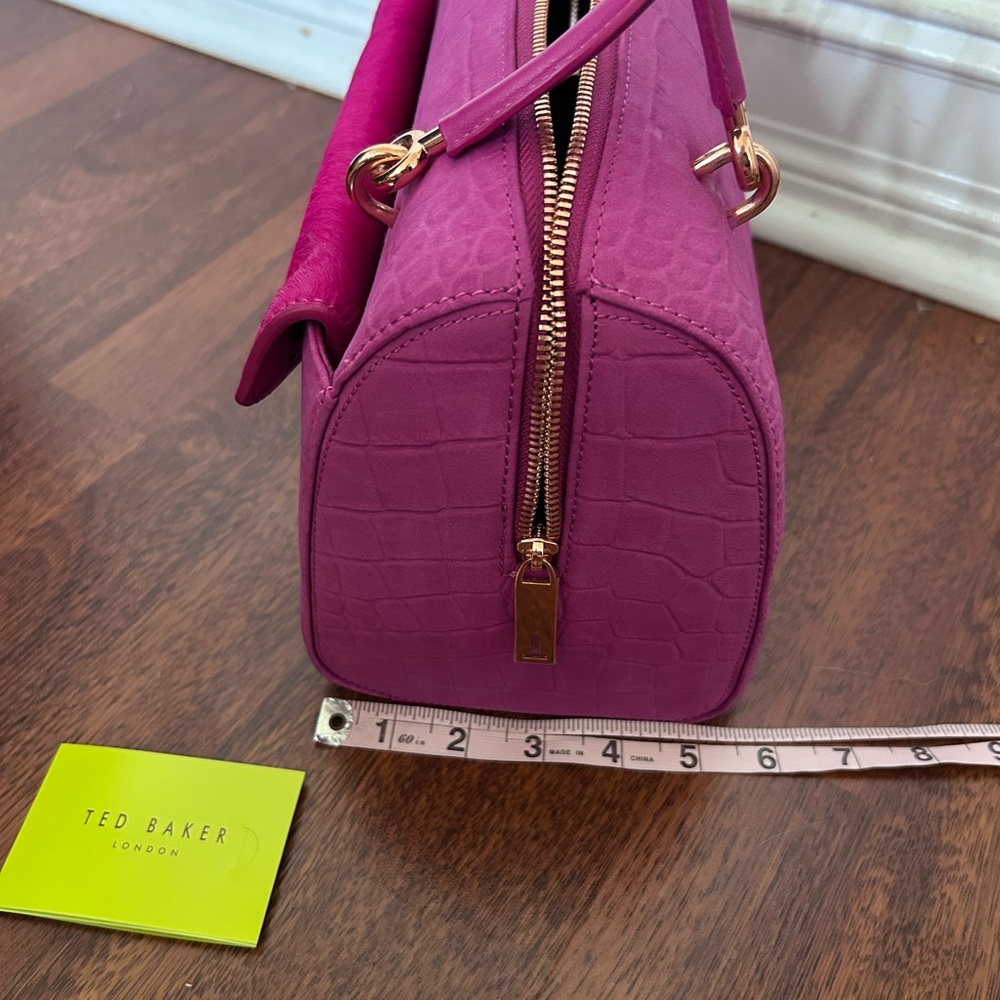 Ted Baker London 2 in 1 Calf Hair Leather Clutch Top Handle Handbag - Picture 17 of 17
